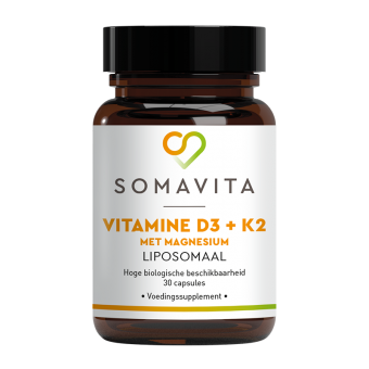 Liposomale Vitamine D3 + K2 met Magnesium 30 caps.